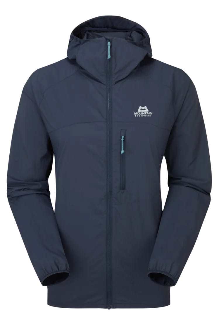 Mountain Equipment Aerofoil Hooded Wmns Jacket Blue Nights