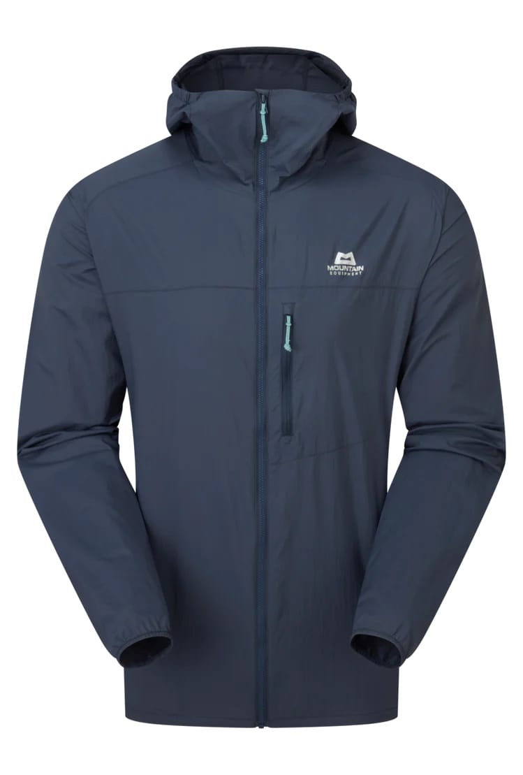 Mountain Equipment Aerofoil Hooded Mens Jacket Blue Nights