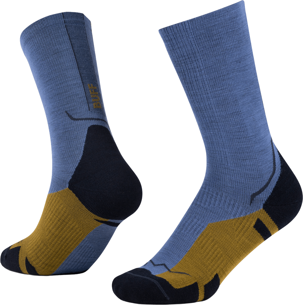 Buff Merino LW Wool Crew Blue
