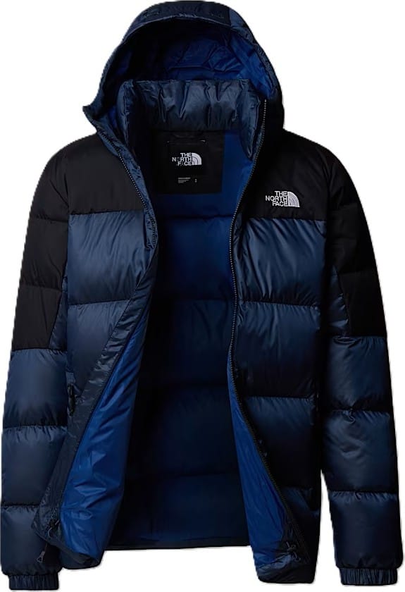The North Face Men's Diablo Down 2.0 Hooded Jacket Estate Blue Black Heather/TNF Black/Recycled Down The North Face
