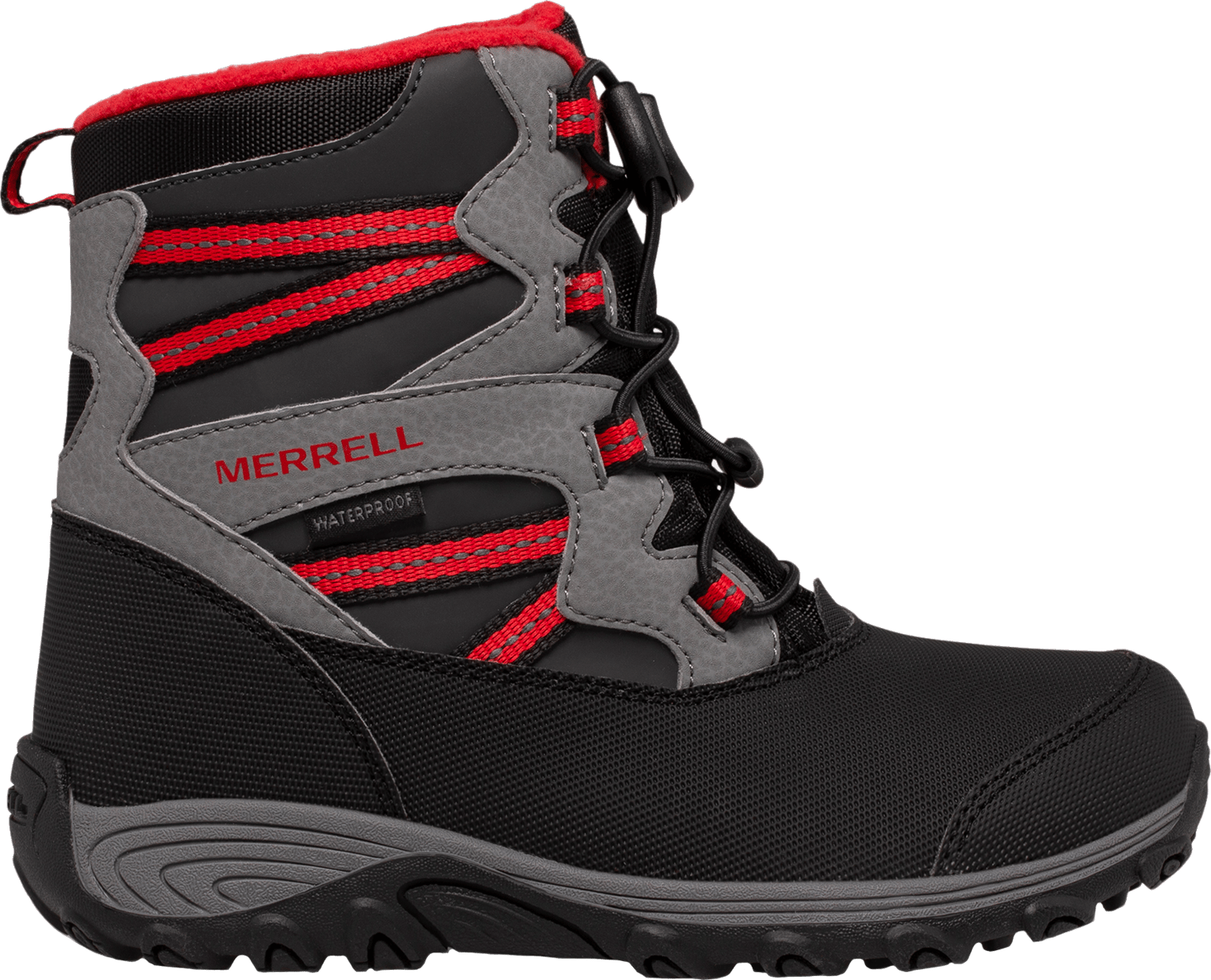 Merrell Kids' Outback Snow Boot Black/Grey/Red