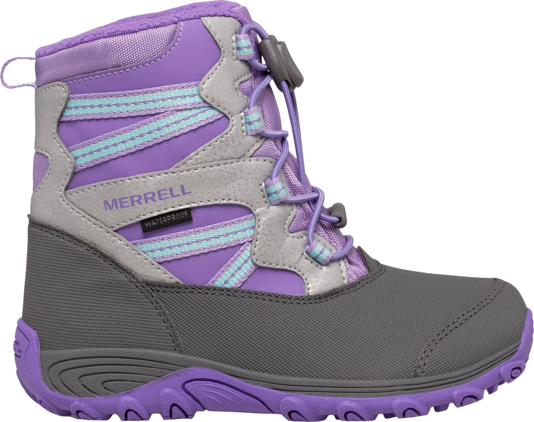 Merrell Kids’ Outback Snow Boot Purple/Silver