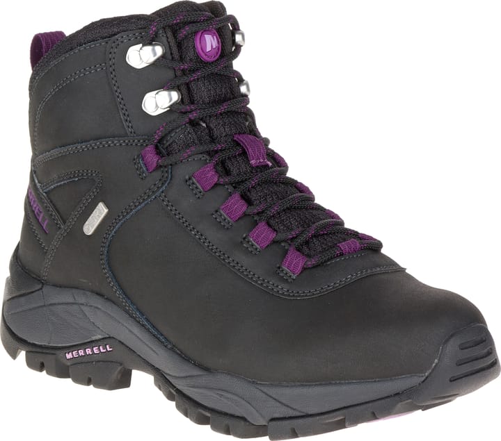 Merrell Women's Vego Mid Leather Waterproof BLACK/GLOXINIA Merrell