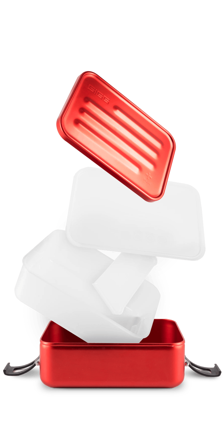 SIGG Lunchbox Metal Food Box 0,8 L Red SIGG SIGG Lunchbox Metal Food Box 0,8 L Red SIGG