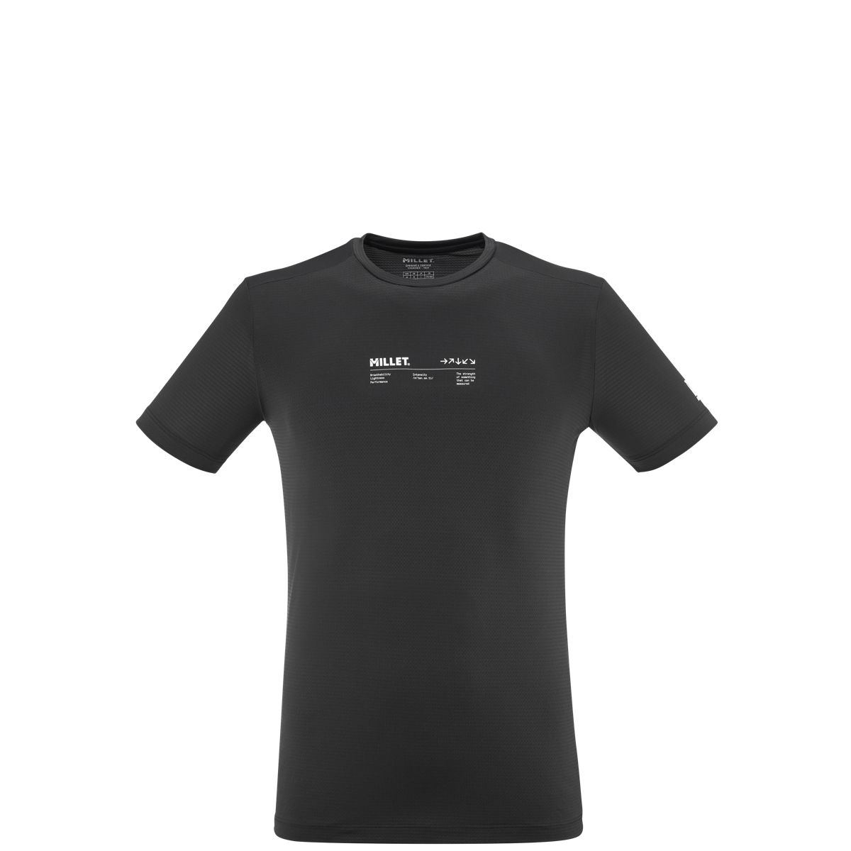 Millet Tee Shirt Intense Essential Ts Ss M Men Black - Noir