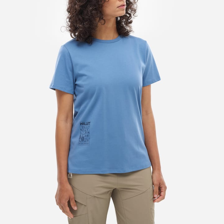 Millet Tee Shirt Chamonix Flower Ts Ss W  Coronet Blue Millet