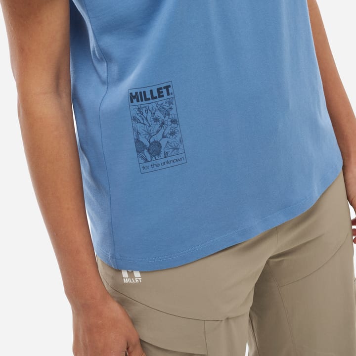 Millet Tee Shirt Chamonix Flower Ts Ss W  Coronet Blue Millet