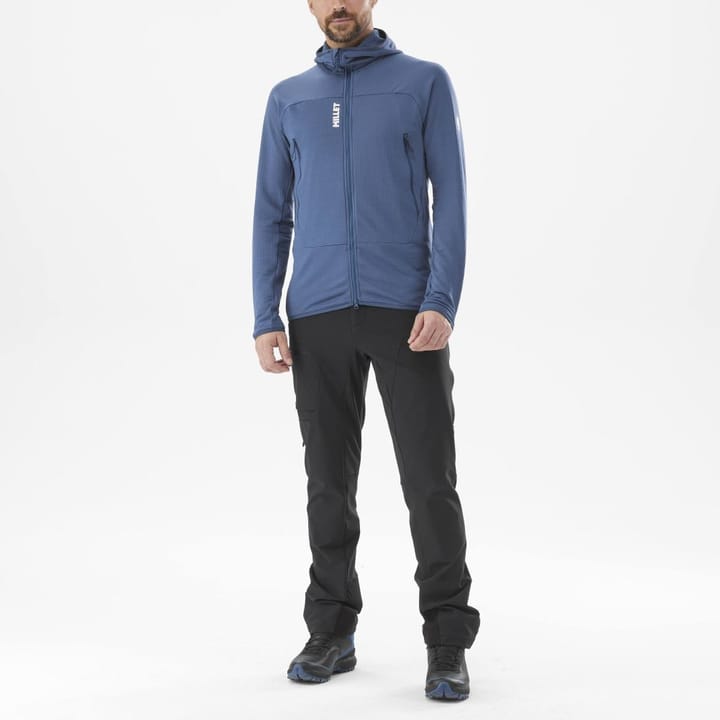 Millet Fusion Grid Hoodie M Dark Denim Millet