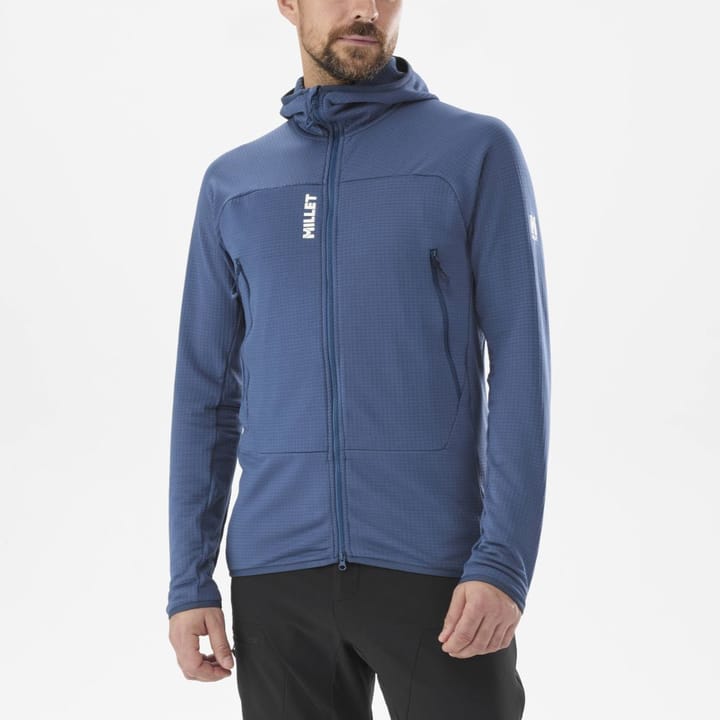 Millet Fusion Grid Hoodie M Dark Denim Millet