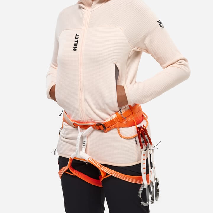 Millet Fleece Fusion Grid Hoodie W Women Vanilla Cream Millet