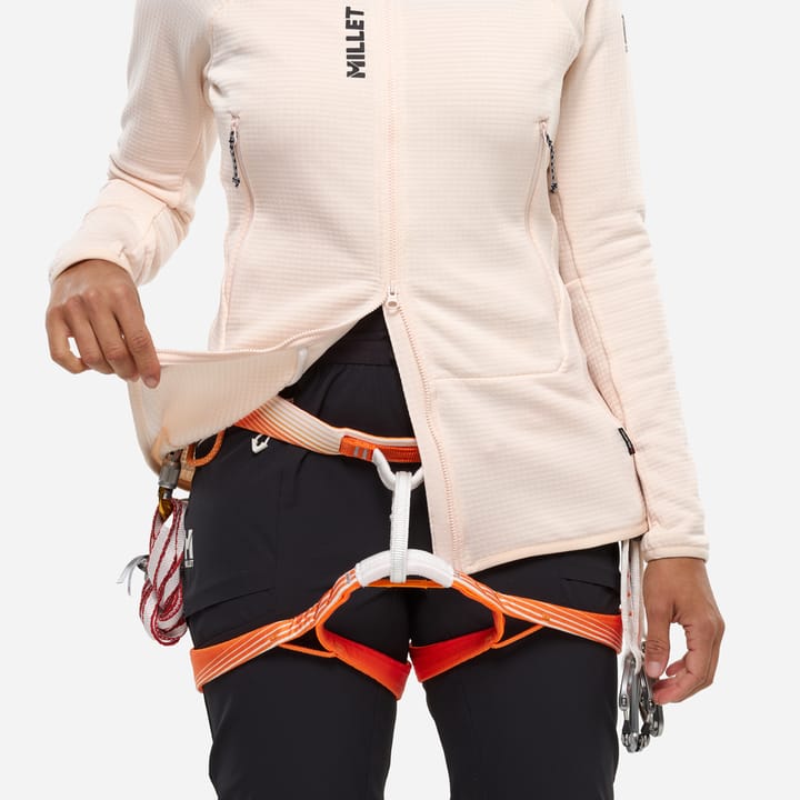 Millet Fleece Fusion Grid Hoodie W Women Vanilla Cream Millet
