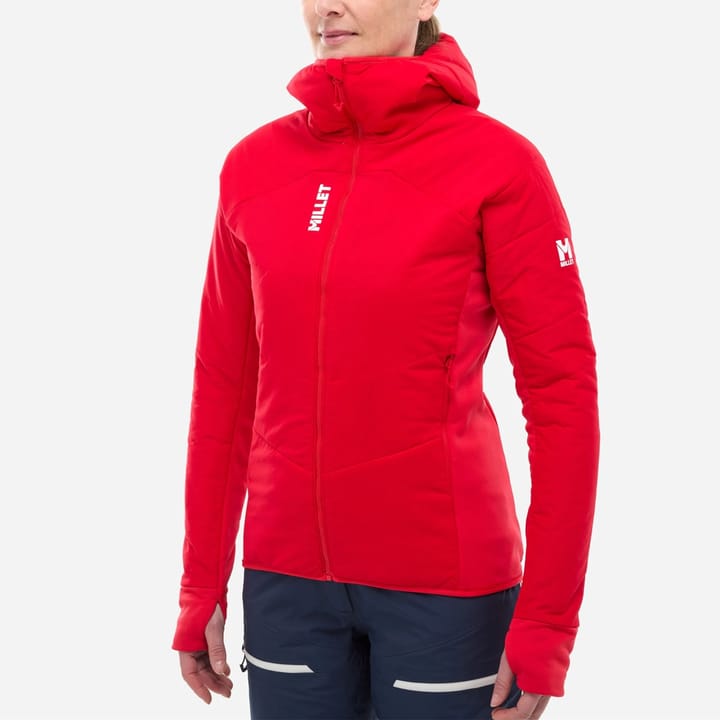 Millet M White Primaloft Hoodie W Red - Rouge Millet