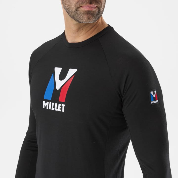 Millet Trilogy Wool Ts Ls M Black - Noir Millet