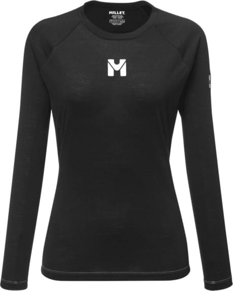 Millet Trilogy Wool Ts Ls W Black - Noir Millet