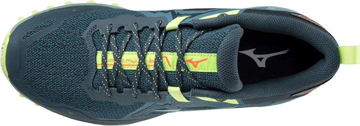 Mizuno Men's Wave Mujin 8 Tapestry/Misty Blue/Neo Lime Mizuno