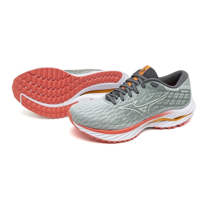 Mizuno Women's Wave Inspire 20 Gray Mist/White/Dubarry Mizuno