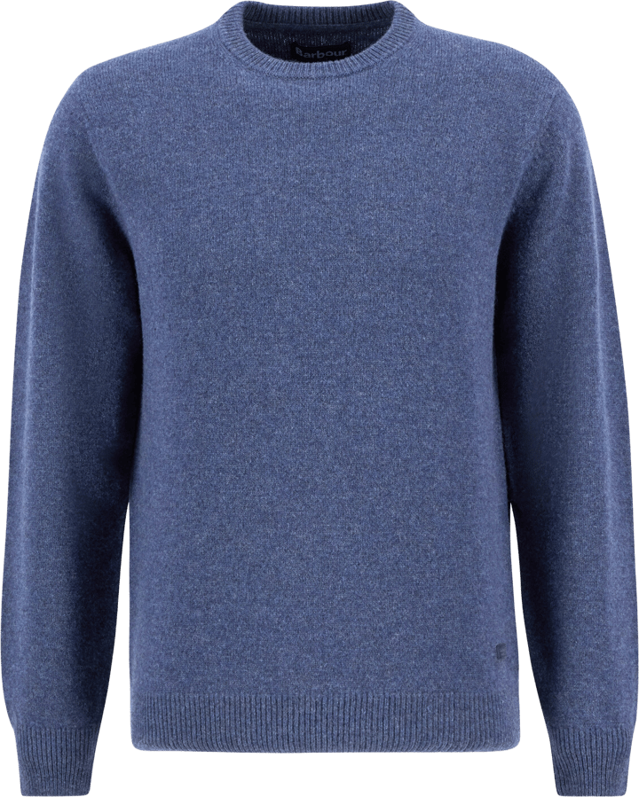 Barbour Men's Ess Patch Crew Washed Stone/Bleached Pin-S Dark Indigo Barbour