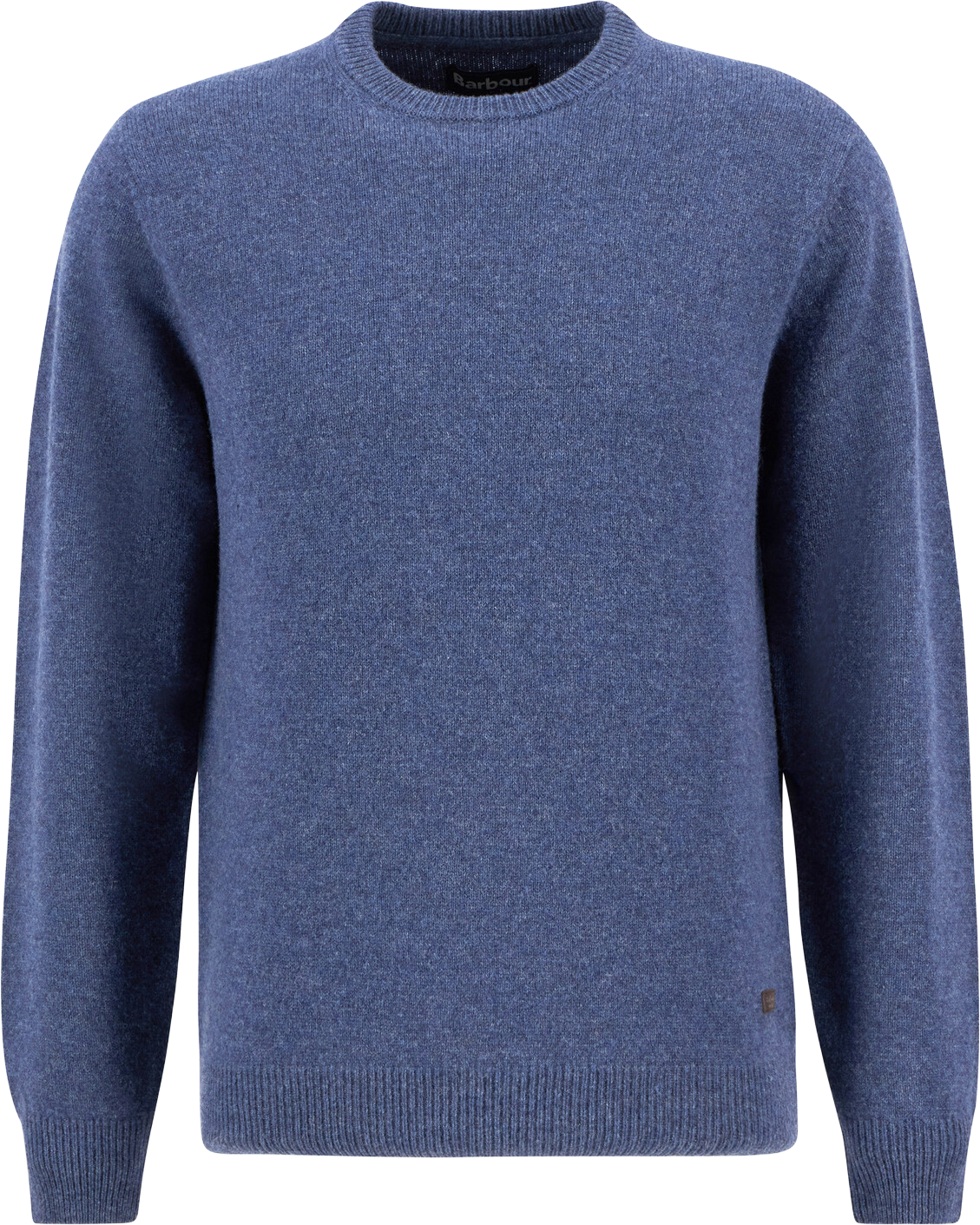 Barbour Men's Ess Patch Crew Washed Stone/Bleached Pin-S stickade tröjor