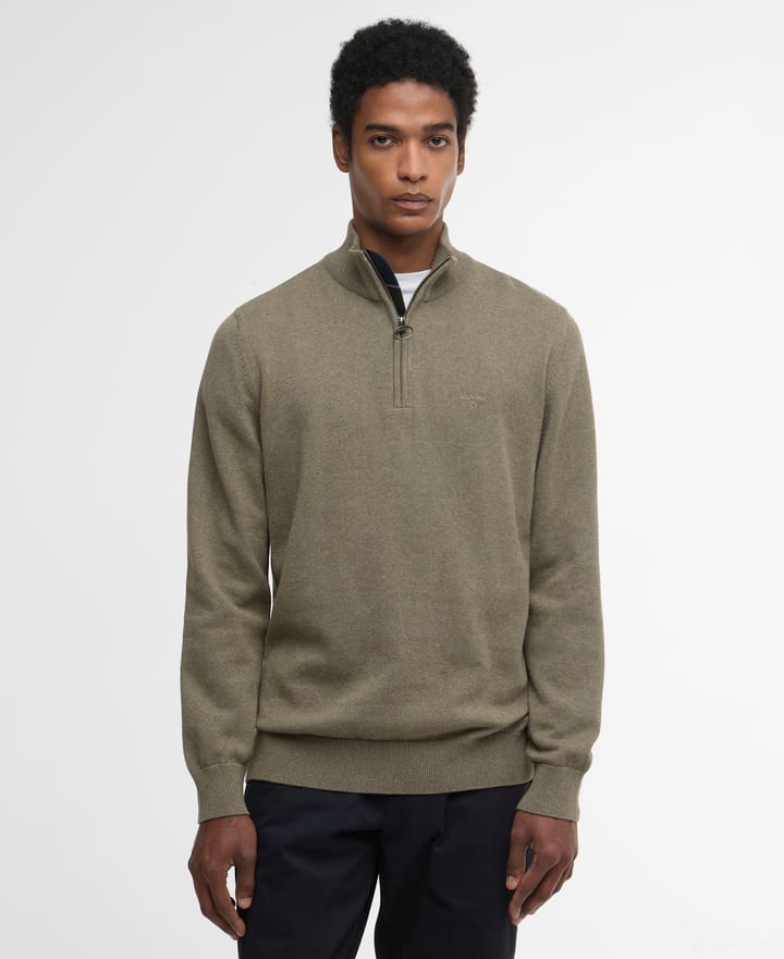 Barbour Men's Cotton Half Zip Smokey Olive Barbour