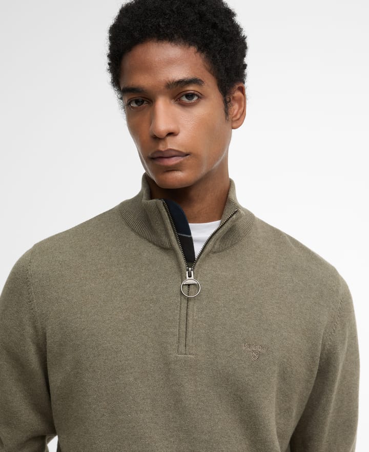Barbour Men's Cotton Half Zip Smokey Olive Barbour
