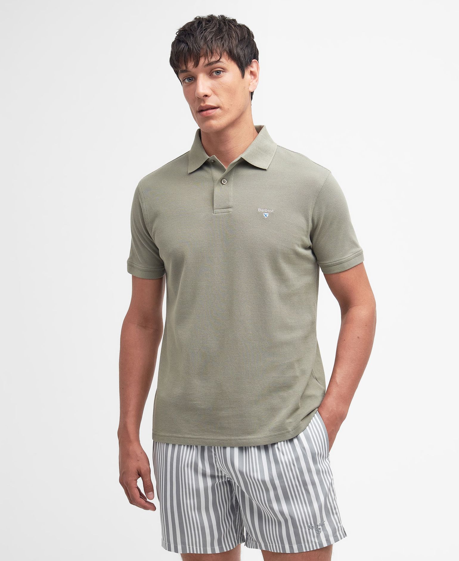 Barbour Men's Sports Polo Shirt Dk Olive