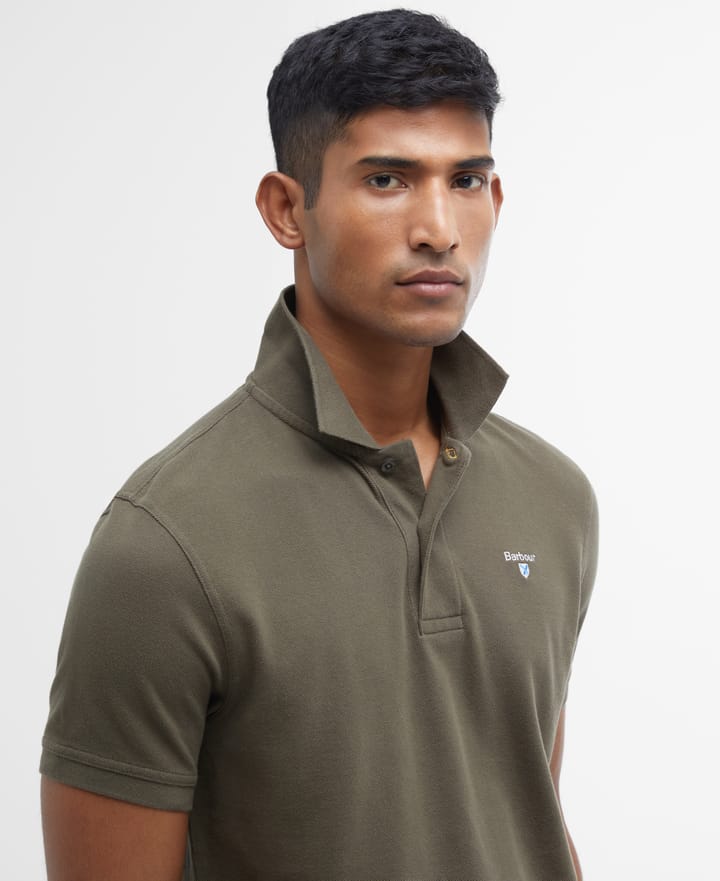 Barbour Men's Sports Polo Shirt Dusty Green Barbour