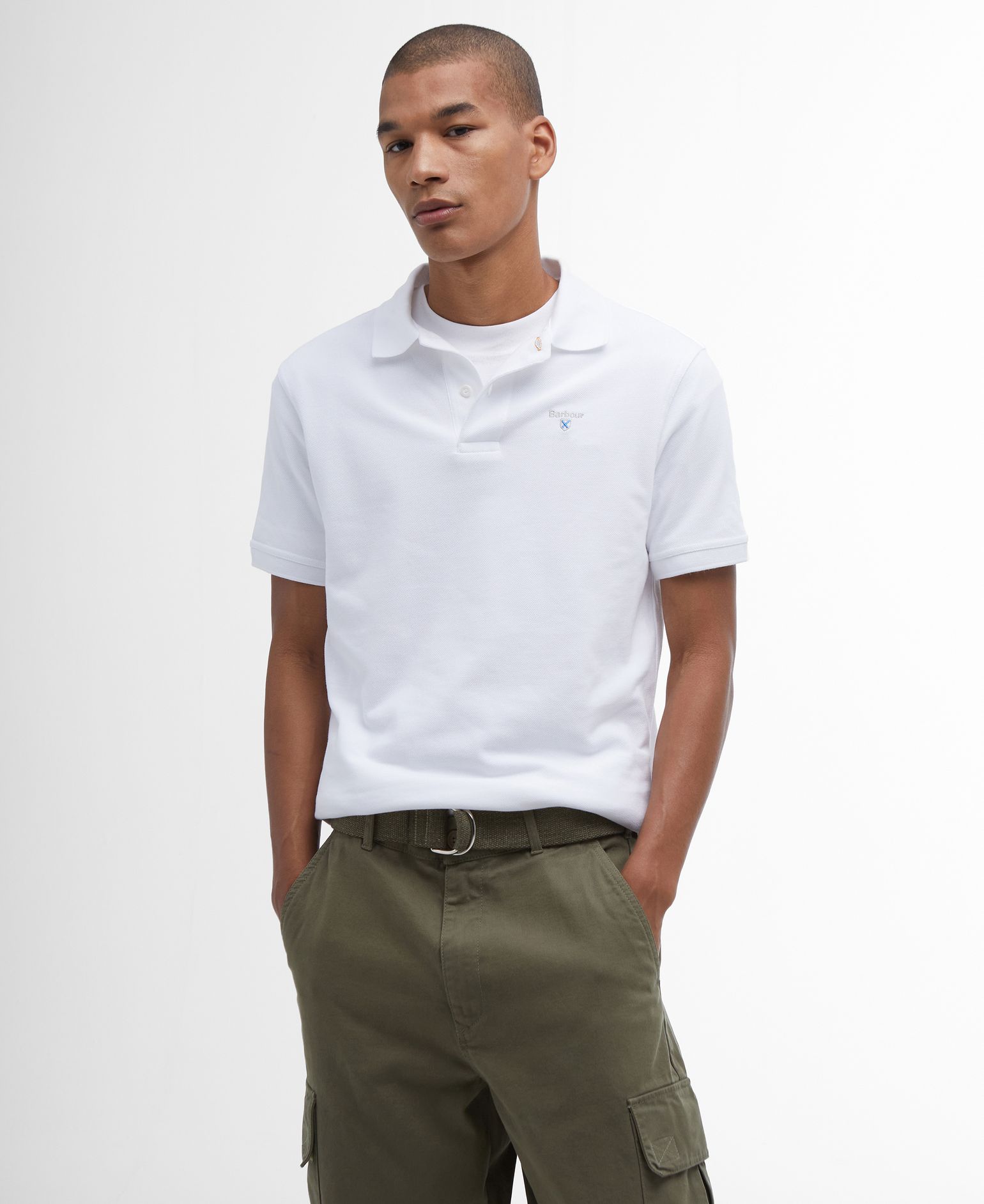 Barbour Men's Sports Polo Shirt White