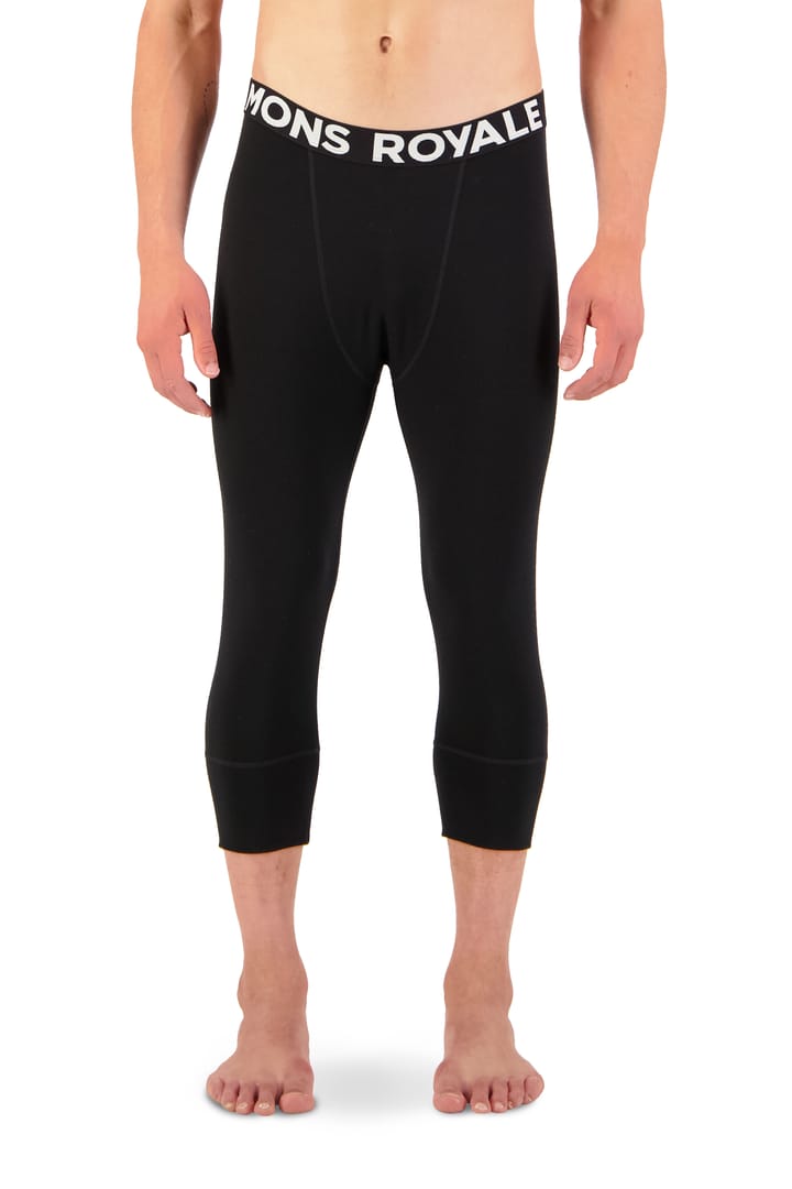 Mons Royale Men's Cascade Merino Flex 200 3/4 Legging Black Mons Royale