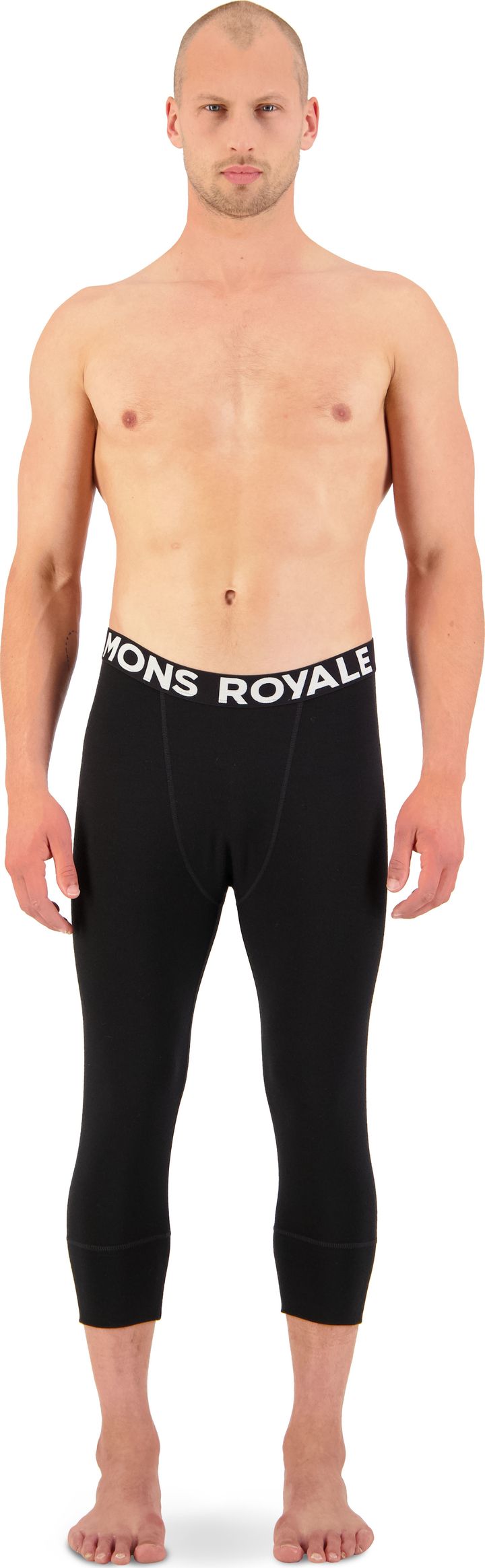 Mons Royale Men's Cascade Merino Flex 200 3/4 Legging Black Mons Royale