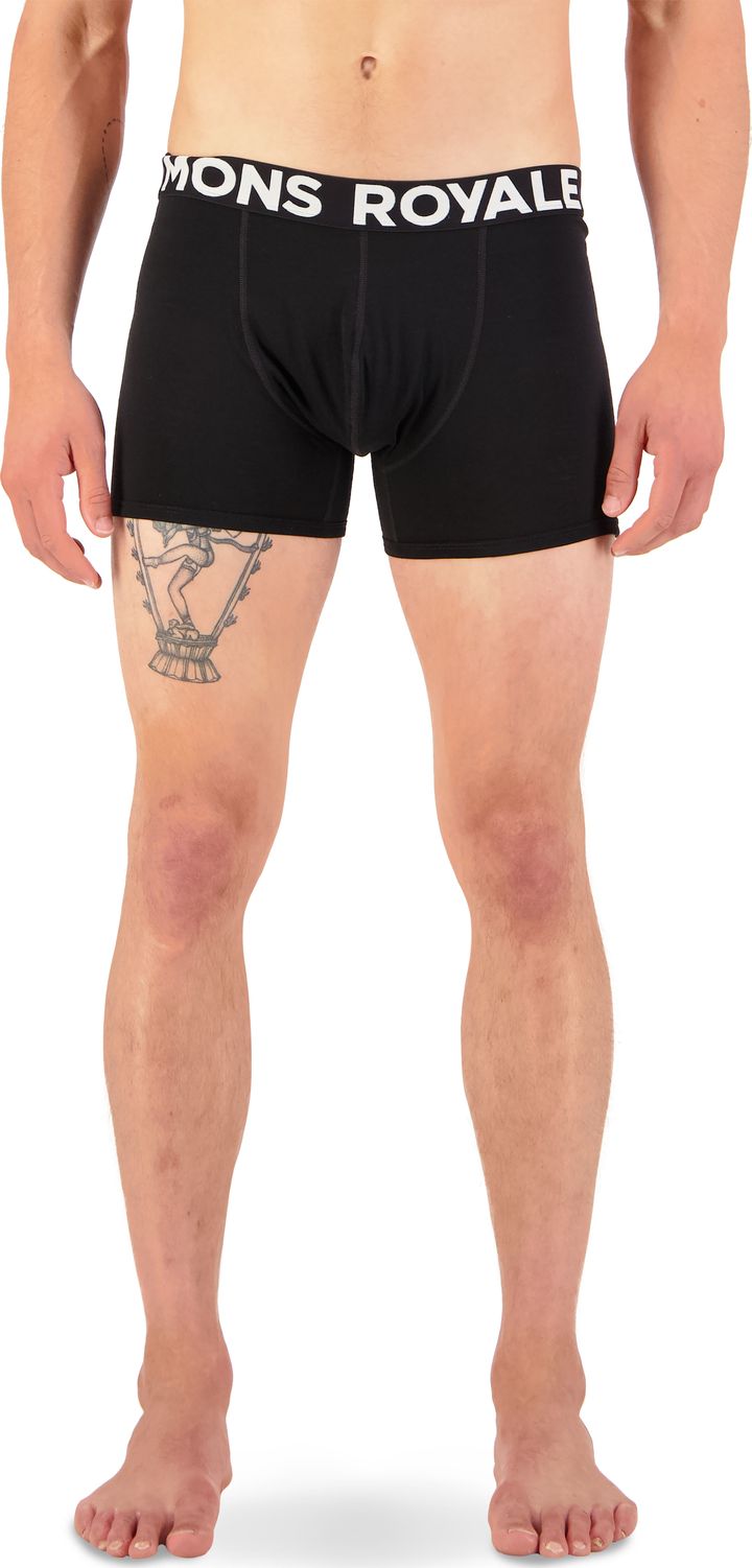 Mons Royale Men's Hold 'Em Shorty Boxer Black Mons Royale