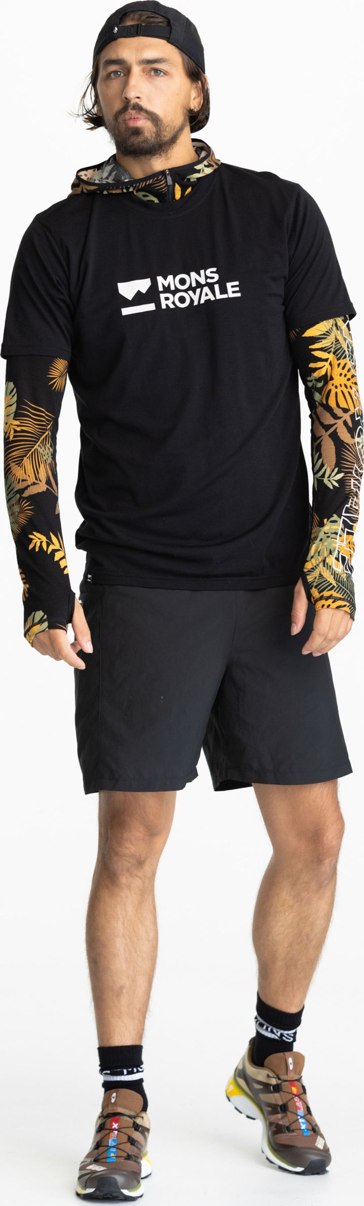 Mons Royale Men's Icon Merino Air-Con T-Shirt Black Mons Royale Mons Royale Men's Icon Merino Air-Con T-Shirt Black Mons Royale