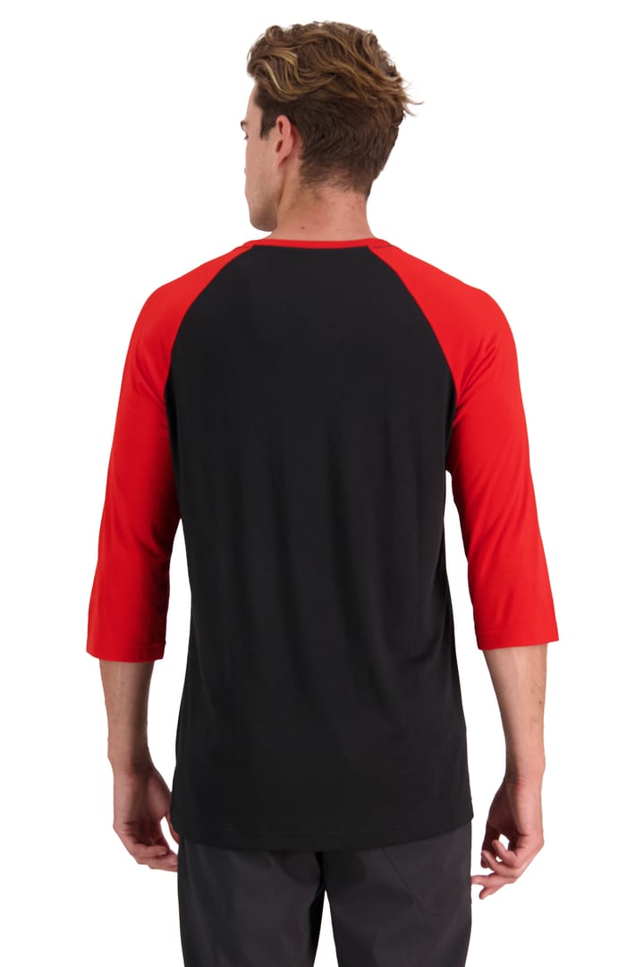 Men's Tarn Merino Shift Raglan 3/4 Retro Red / Black Mons Royale