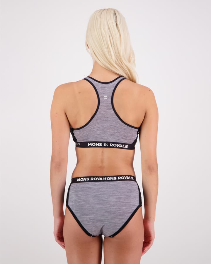 Mons Royale Sierra Sports Bra Grey Heather / Black Mons Royale