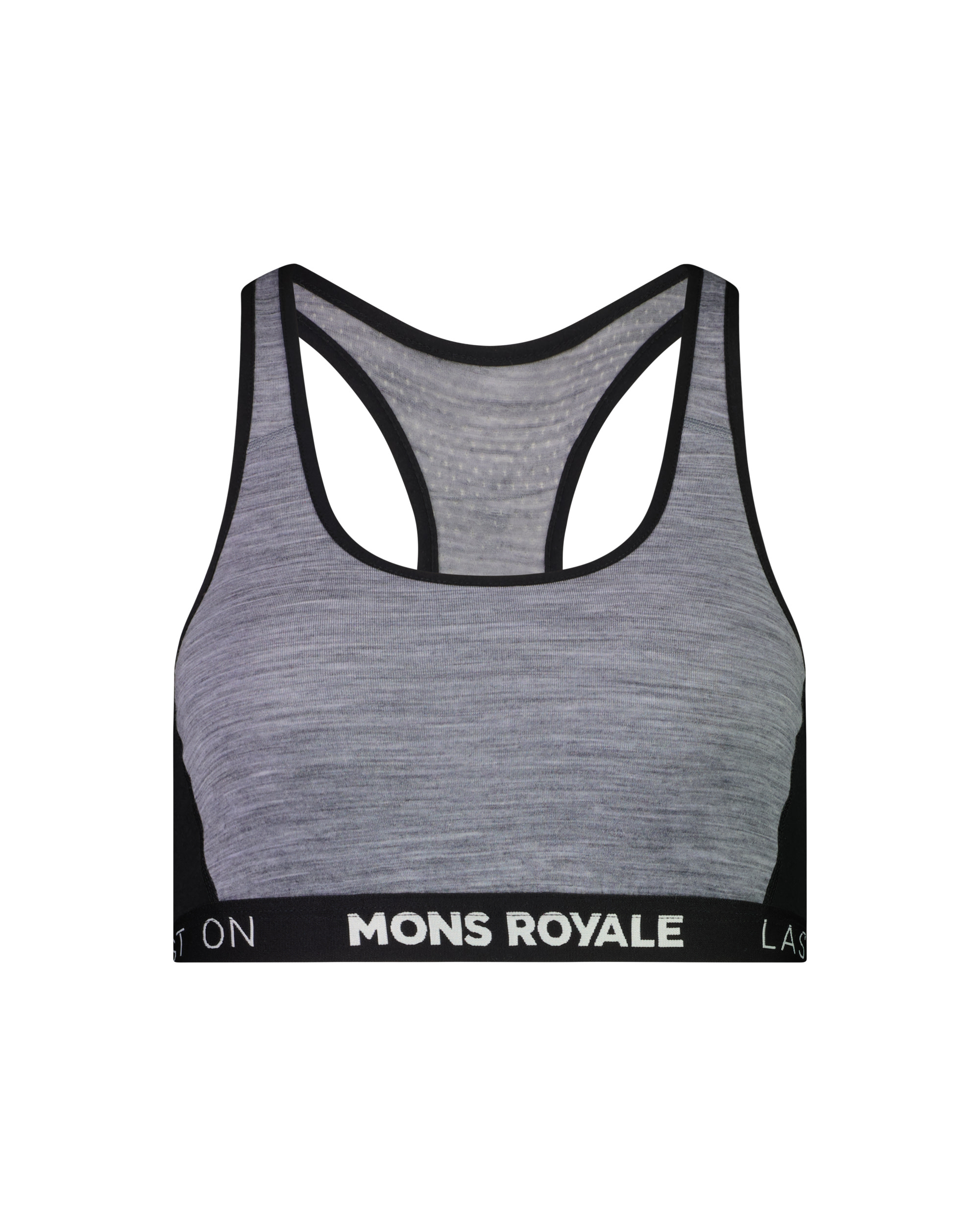 Mons Royale Sierra Sports Bra Grey Heather / Black