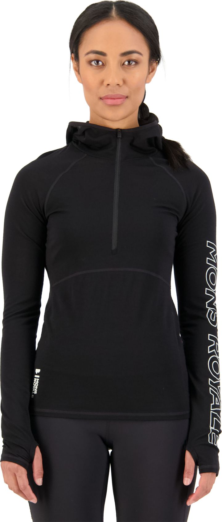Mons Royale Women's Bella Tech Hood Black Mons Royale
