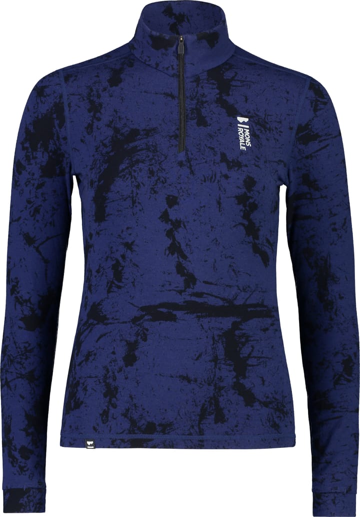Mons Royale Women's Cascade Merino Flex 200 1/4 Zip Element Camo Mons Royale