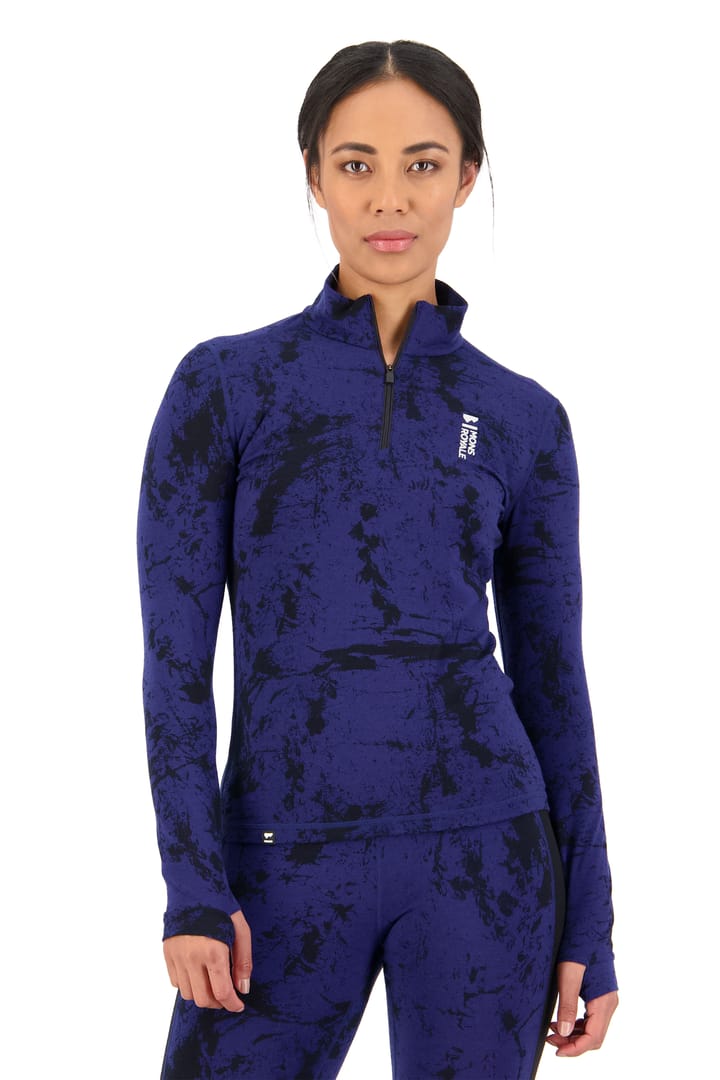 Mons Royale Women's Cascade Merino Flex 200 1/4 Zip Element Camo Mons Royale
