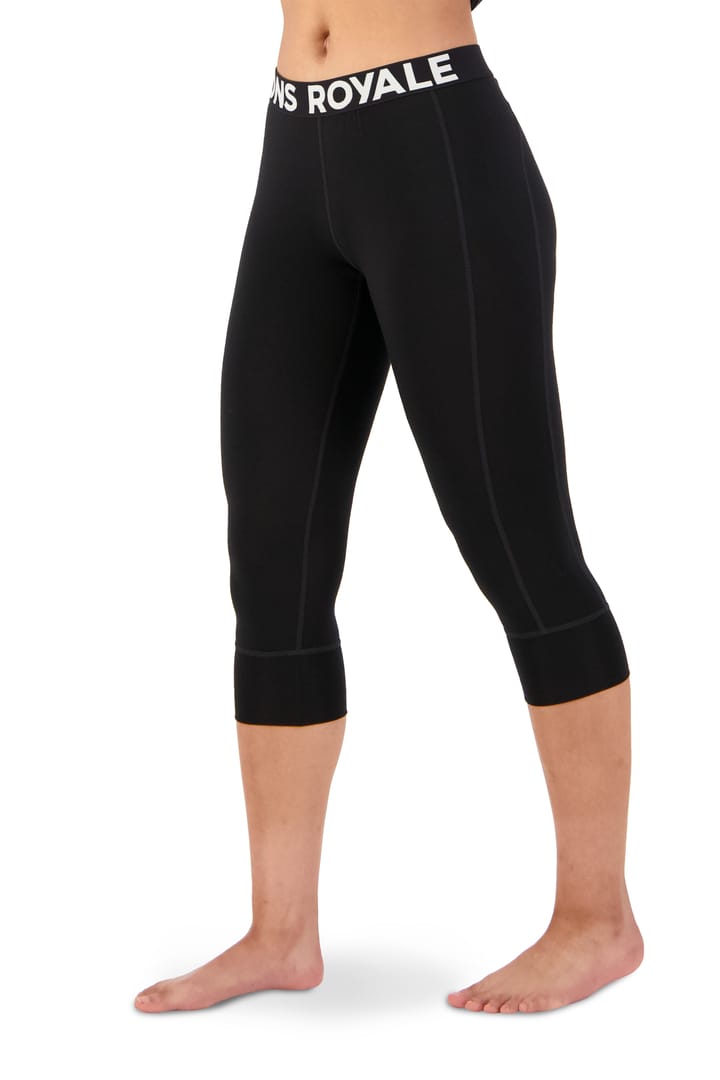 Mons Royale Women's Cascade Merino Flex 200 3/4 Legging Black Mons Royale