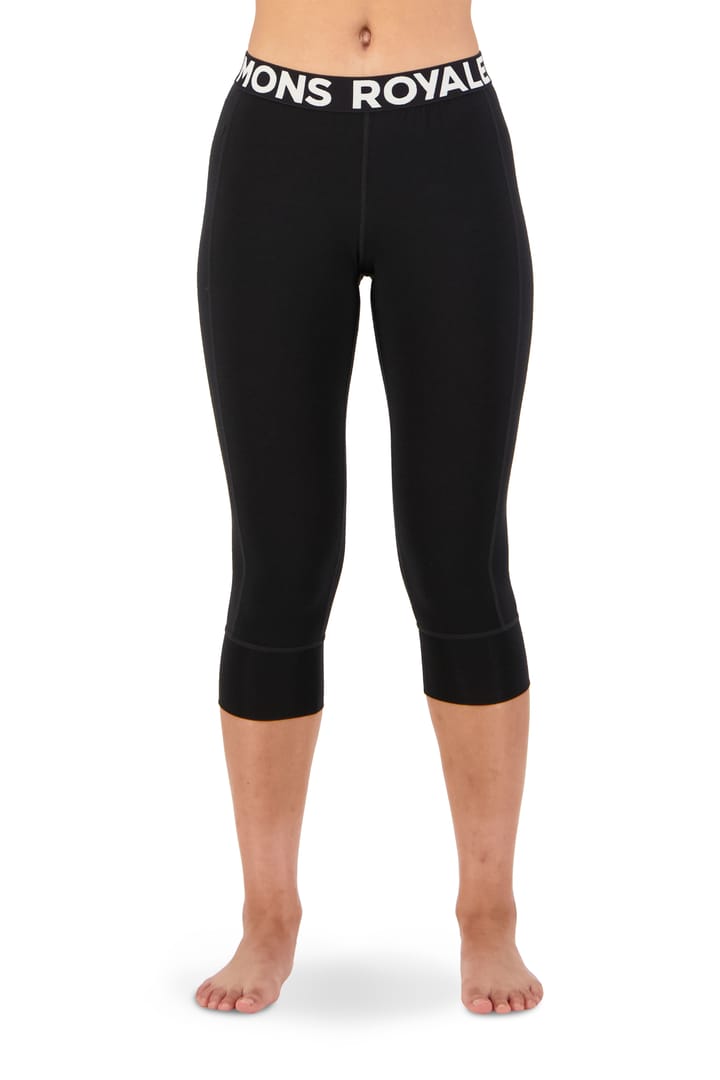Mons Royale Women's Cascade Merino Flex 200 3/4 Legging Black Mons Royale