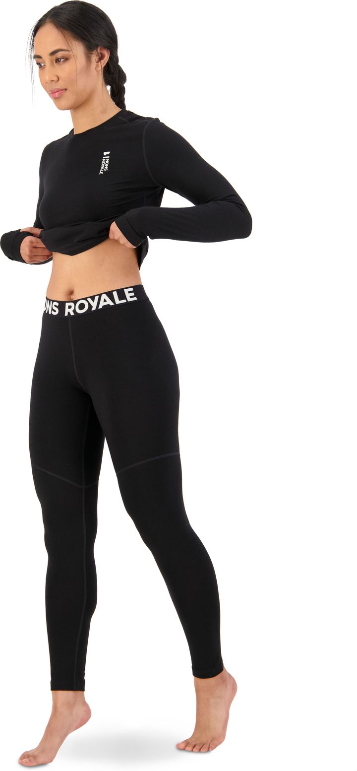 Mons Royale Women's Cascade Merino Flex 200 Legging Black Mons Royale Mons Royale Women's Cascade Merino Flex 200 Legging Black Mons Royale