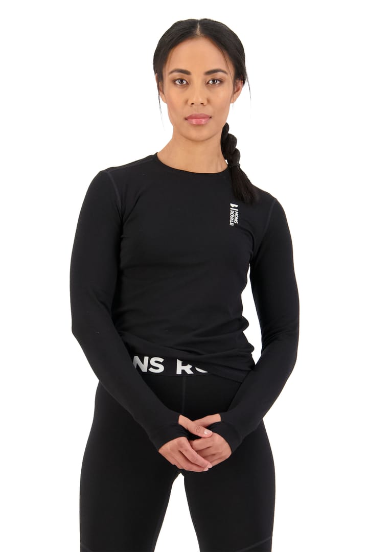 Women's Cascade Merino Flex 200 Long Sleeve Black Mons Royale