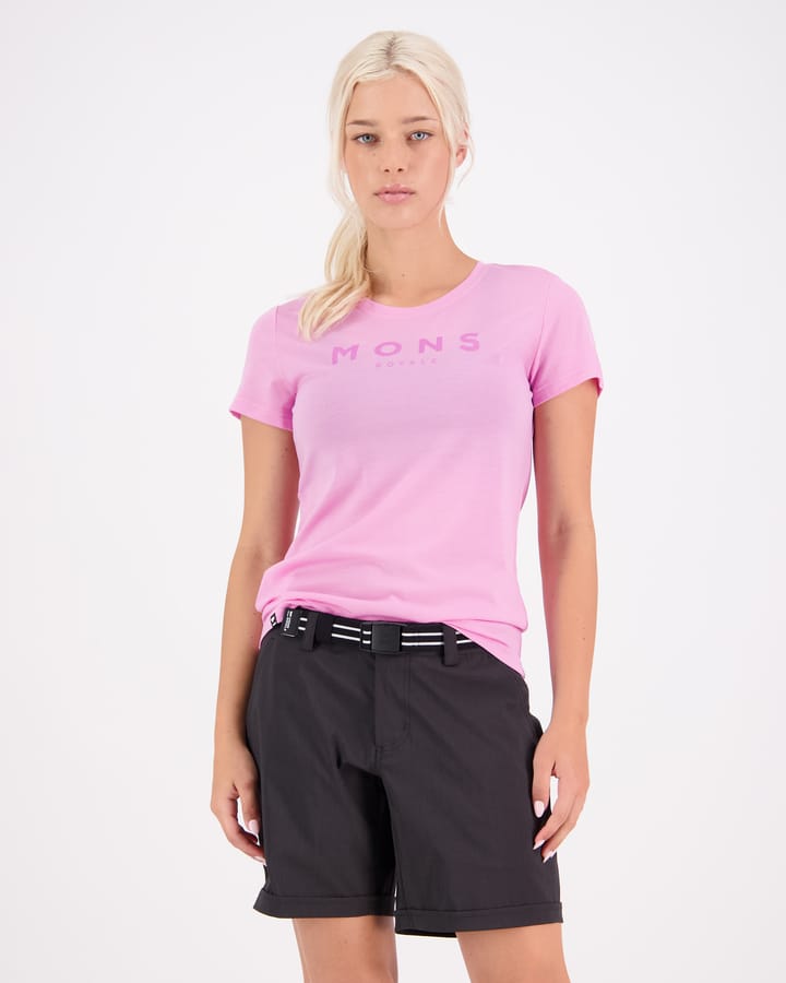Mons Royale Women's Icon Merino Air-Con Tee Pop Pink Mons Royale