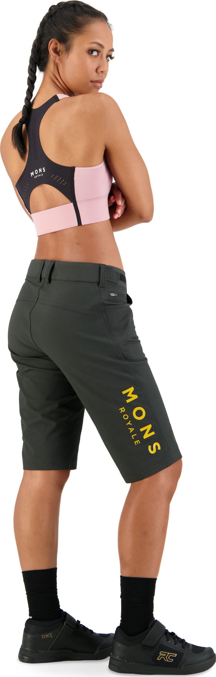 Mons Royale Women's Momentum 2.0 Bike Shorts Black/Gold Mons Royale