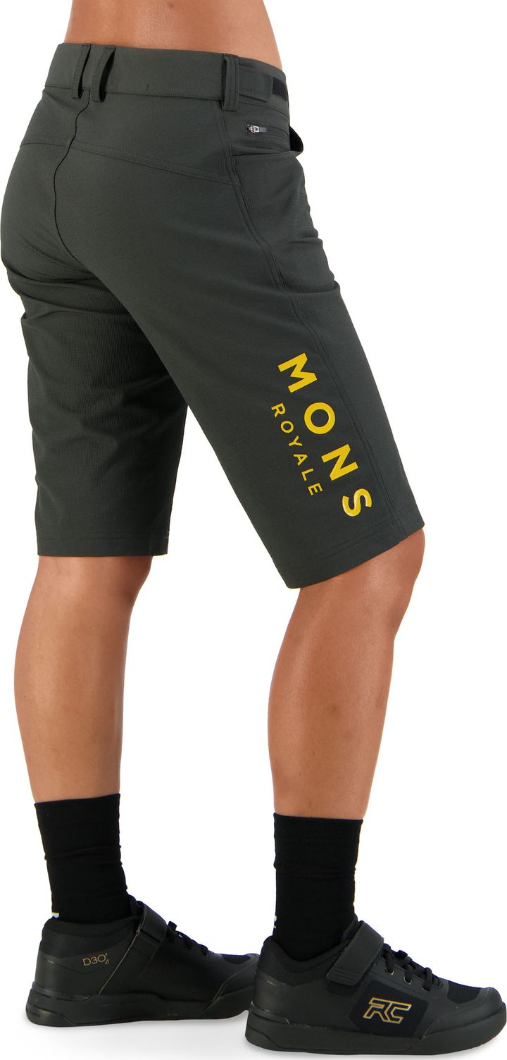 Mons Royale Women's Momentum 2.0 Bike Shorts Black / Gold Mons Royale