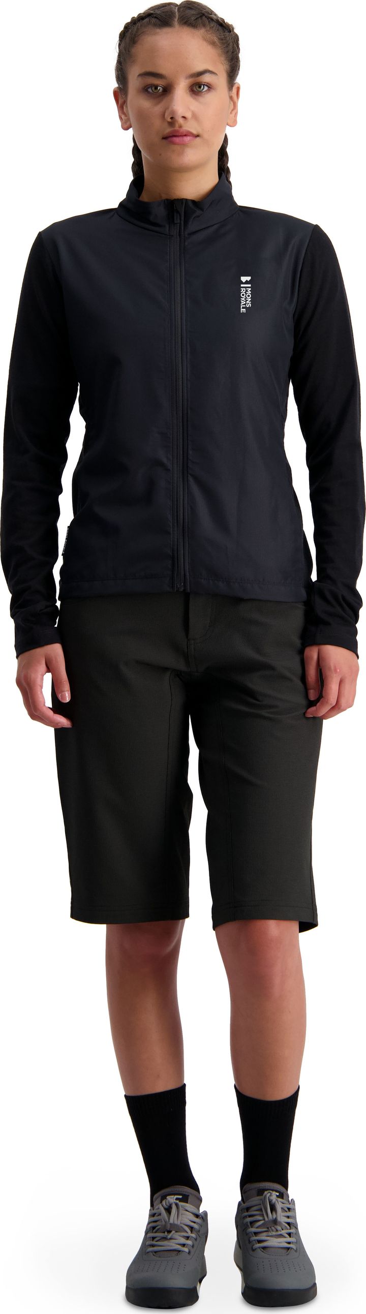 Mons Royale Women's Redwood Wind Jersey Black Mons Royale