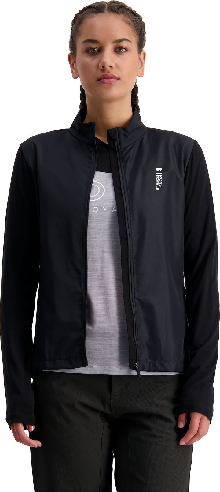 Mons Royale Women's Redwood Wind Jersey Black Mons Royale