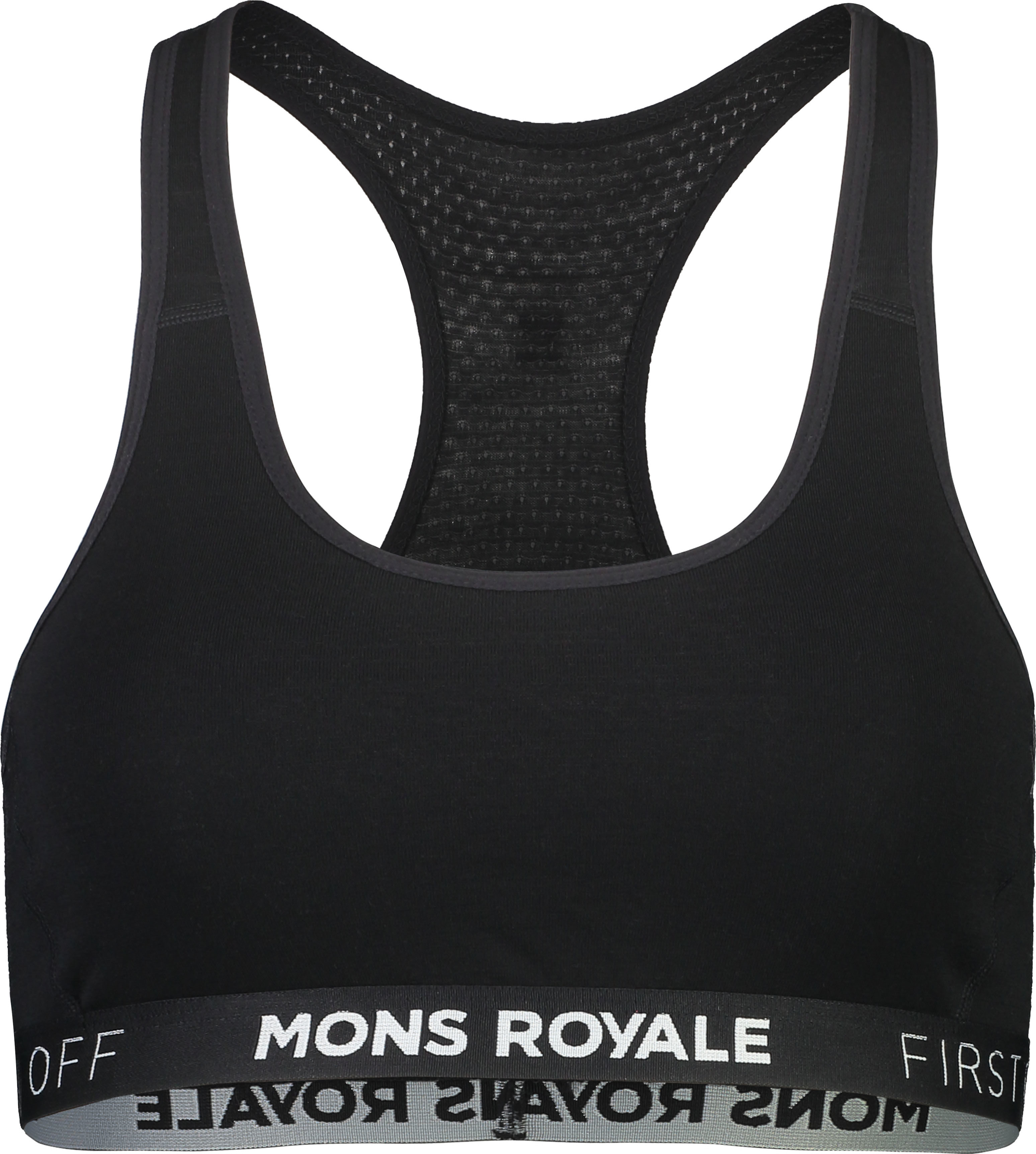 Mons Royale Sierra Sports Bra Grey Heather / Black