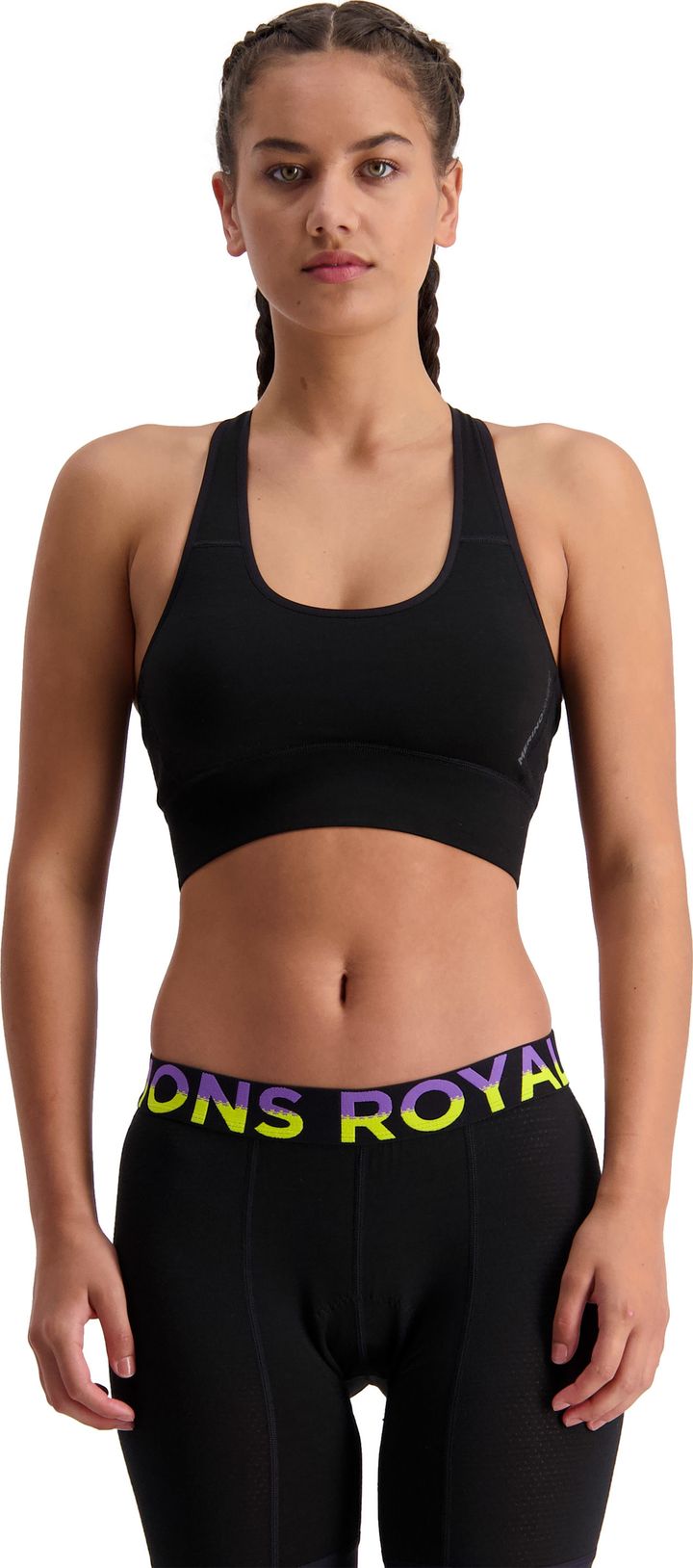 Mons Royale Women's Stratos Merino Shirt Sports Bra Black Mons Royale