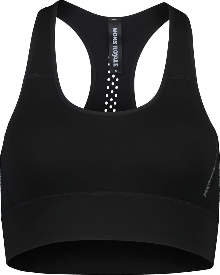 Mons Royale Women's Stratos Merino Shirt Sports Bra Black Mons Royale