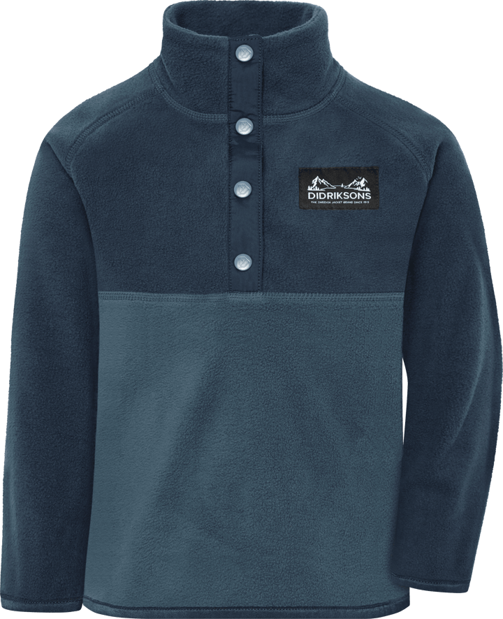Didriksons Kids' Monte Half Button Mountain Blue Didriksons